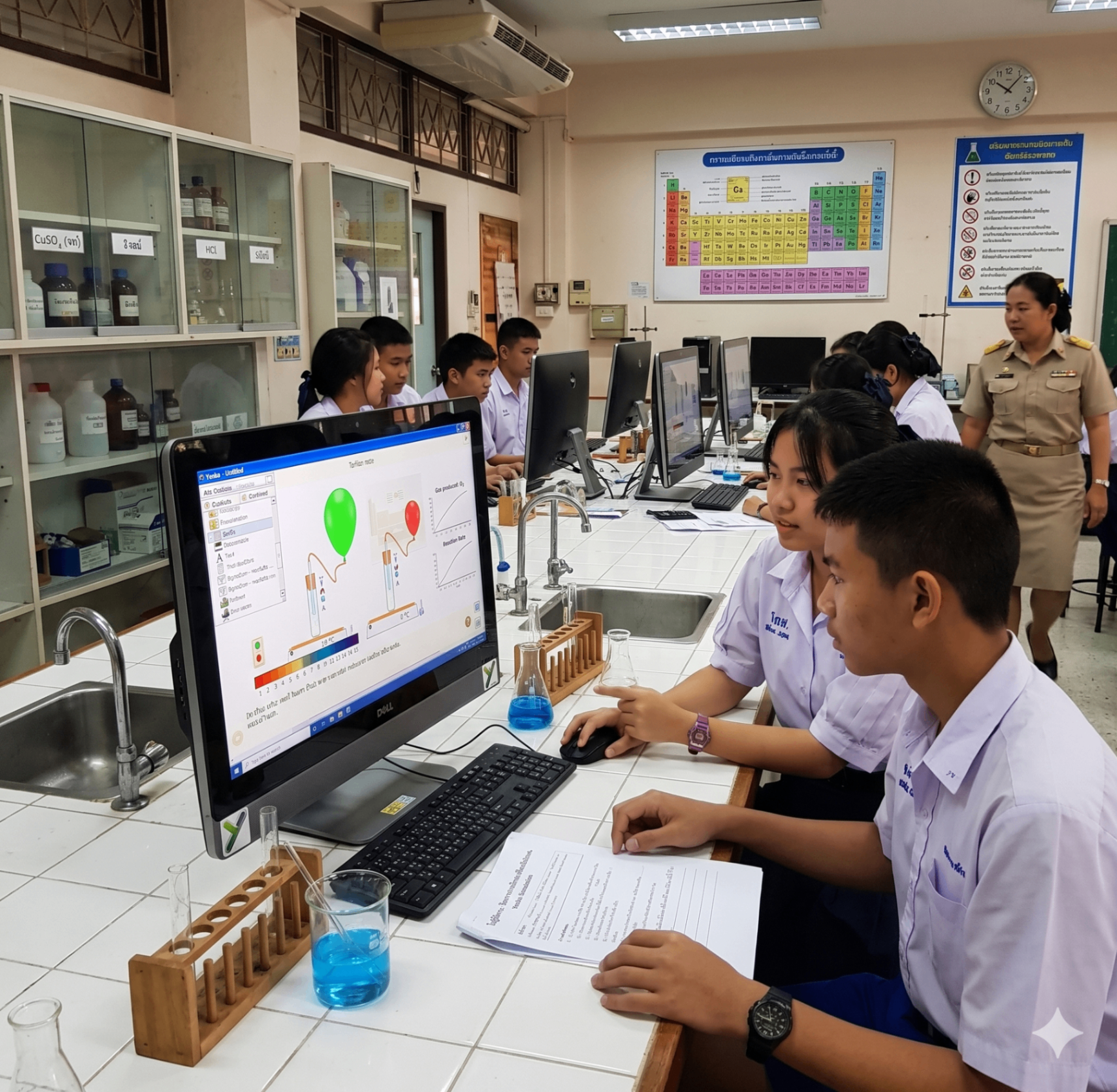 ทำงานเป็นทีม วิเคราะห์ผลการทดลองร่วมกัน