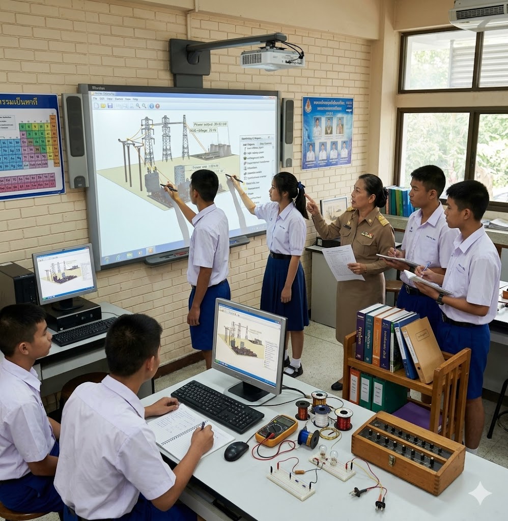 นำเสนอผลงานบนจอใหญ่ ฝึกคิด อธิบาย และทำงานร่วมกัน