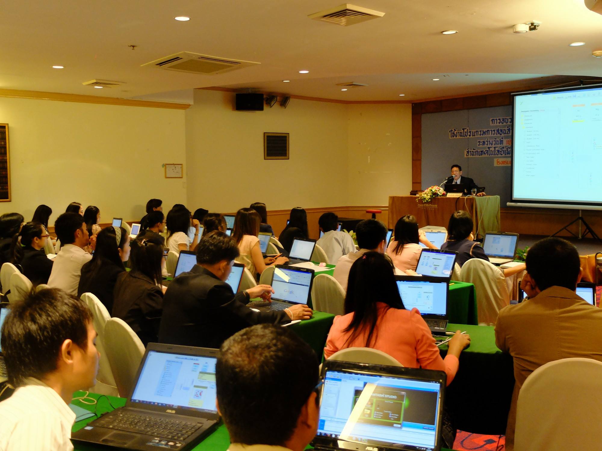 ภาพบรรยากาศการอบรมครูเคมีและฟิสิกส์ใช้งาน Yenka Simulation ครั้งที่ 14